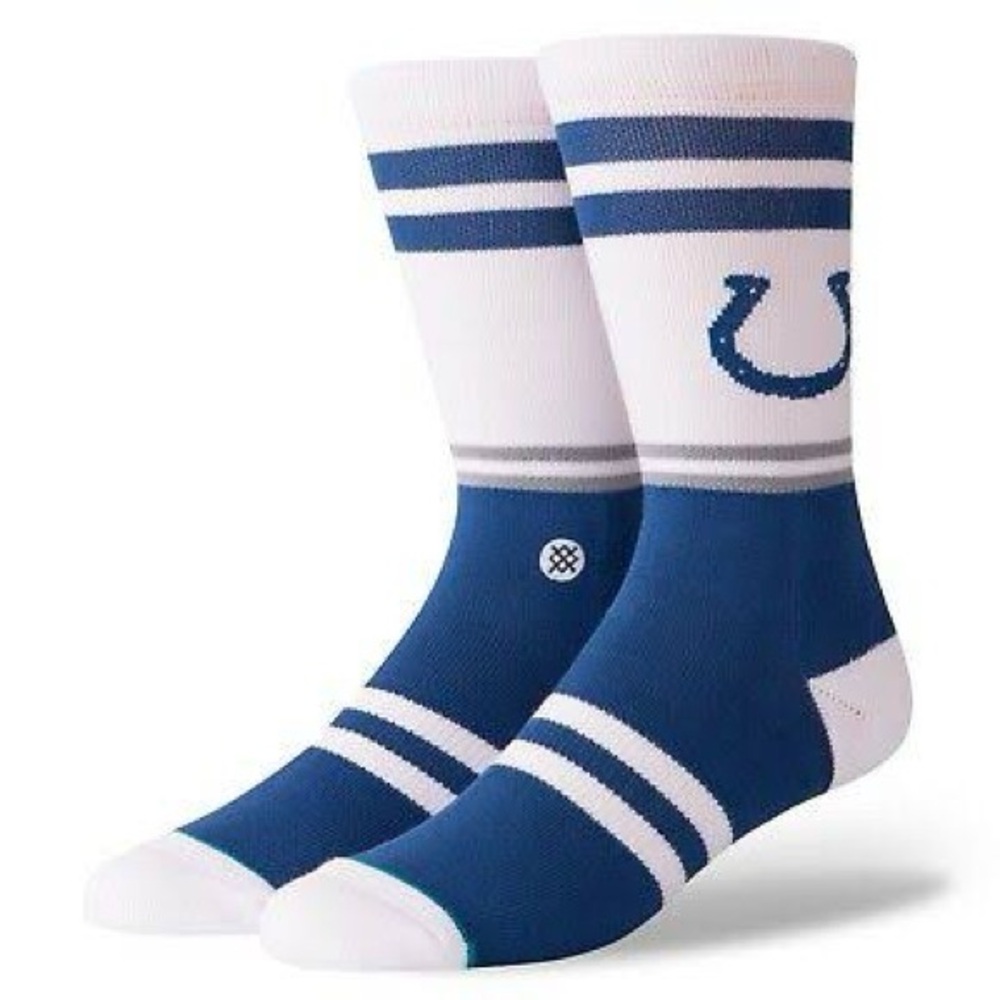Stance x NFL Indianapolis Colts Socks 'Colts Logo' | m| Crew | New With Tags